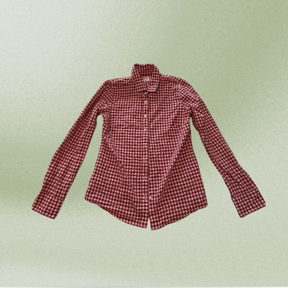 Gingham print women’s button up